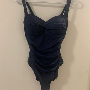 NIPTUCK SWIM Women’s size 8 US Navy Blue One Piece Bathing Suit